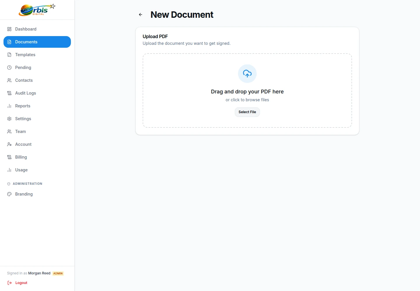 Upload your document
